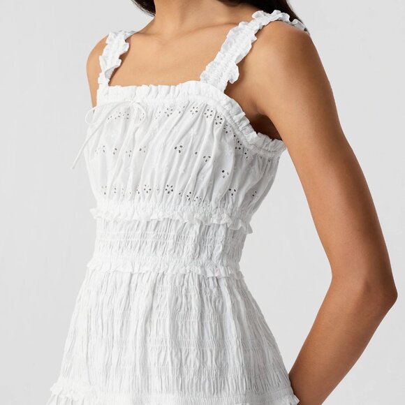 Gap x Doen White Eyelet Midi Dress in XL - Picture 2 of 5